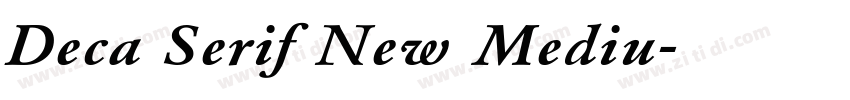 Deca Serif New Mediu字体转换